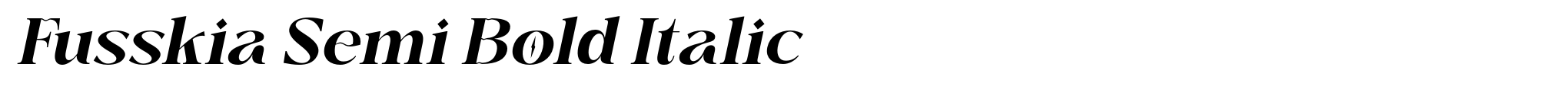 Fusskia Semi Bold Italic image